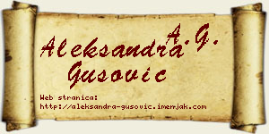 Aleksandra Gušović vizit kartica